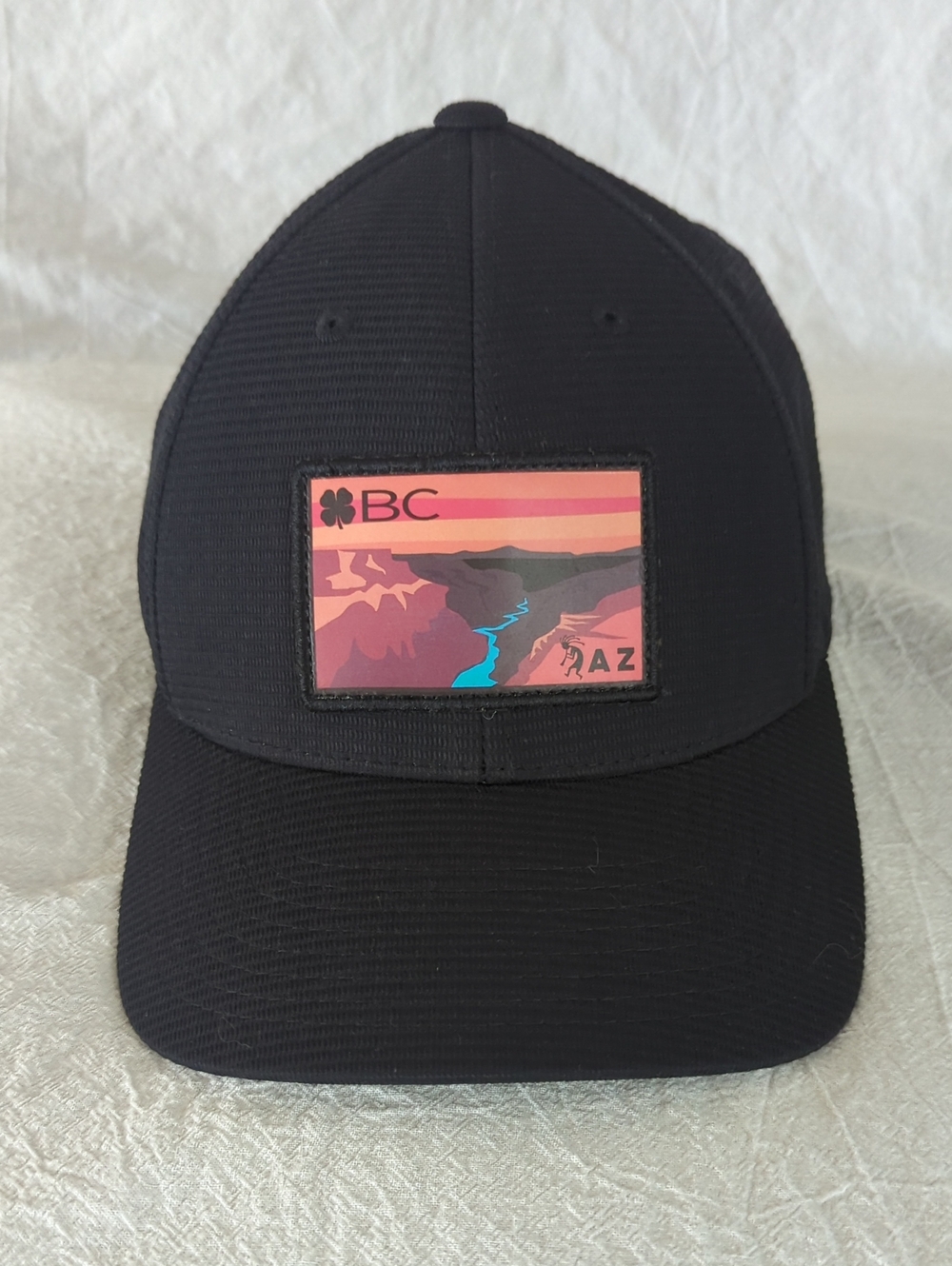 Black Clover Arizona Resident Fitted Hat Cap L/XL Flexfit Yupoong Golf Black